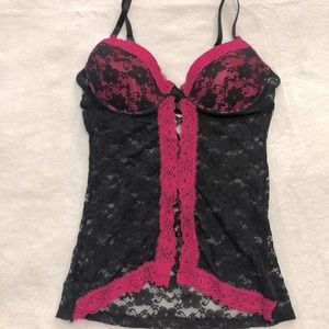 Black & Pink Bustier 36C